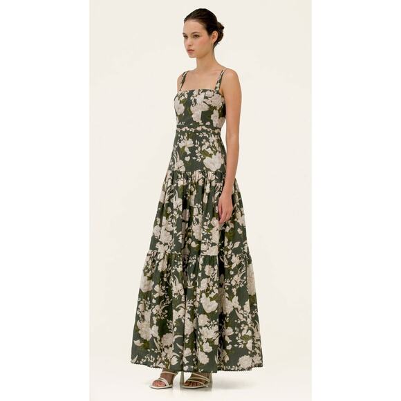 Agua by Agua Bendita Lima Gardenia Maxi Dress size M medium - Picture 8 of 9